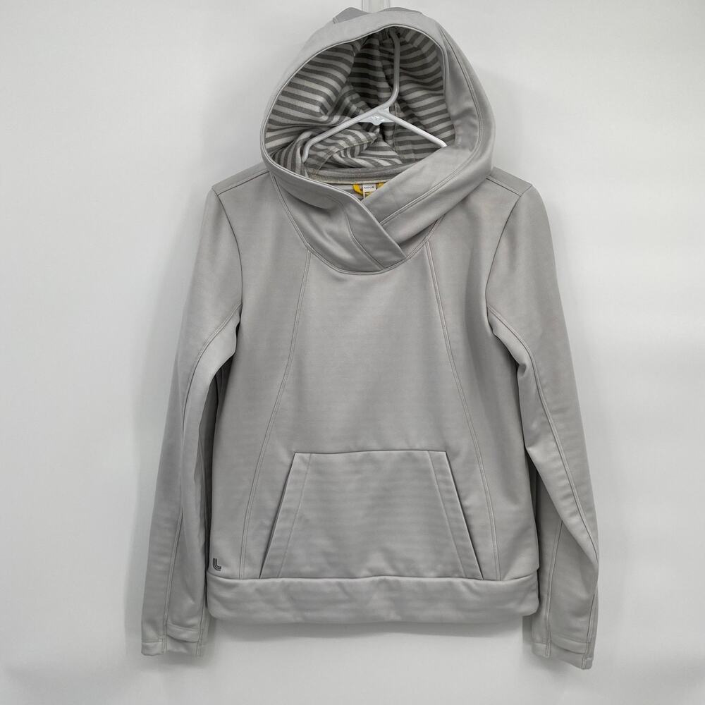 Lole Gray Esma Hoodie Sweatshirt Athletic Workout Stripe Women's Medium